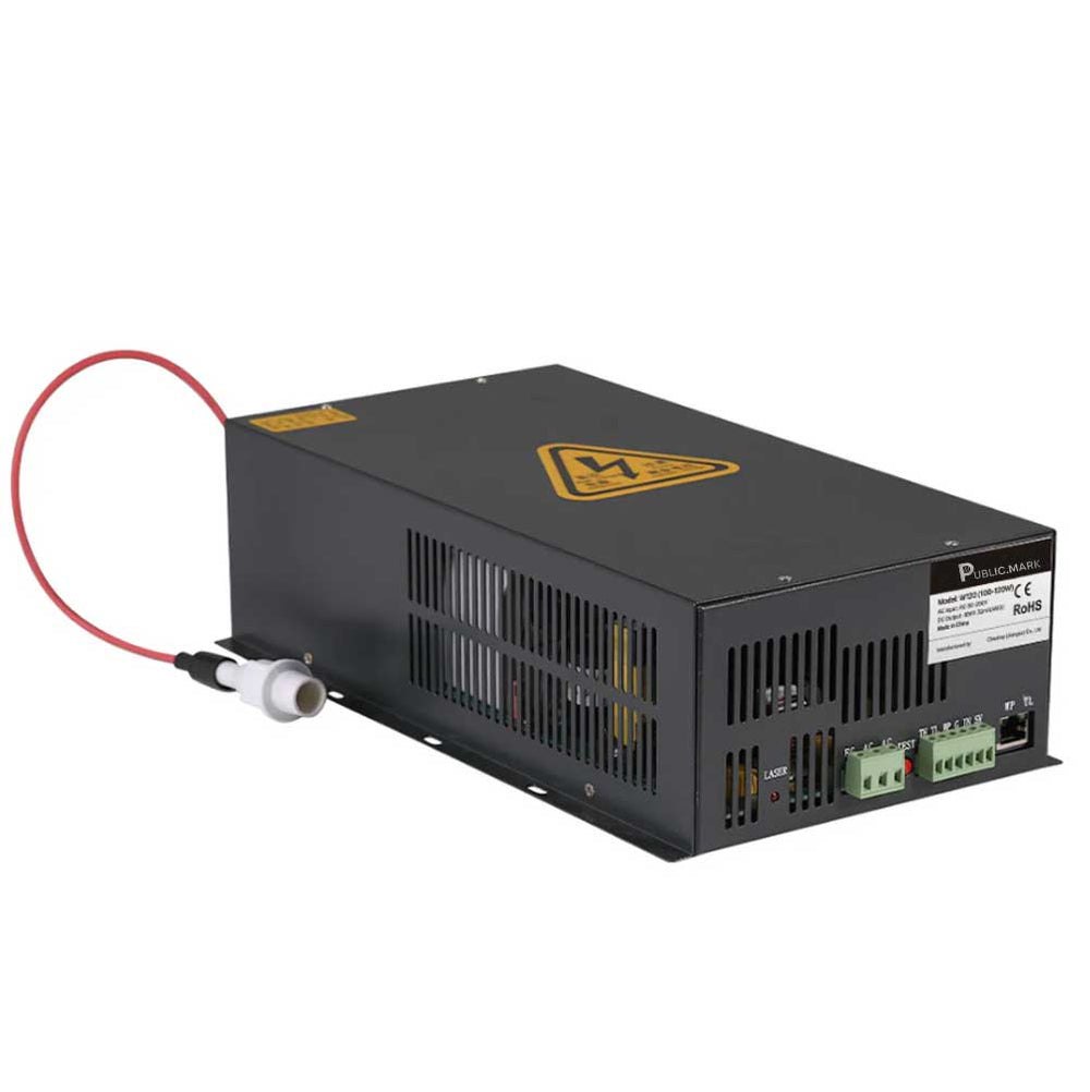 Fuente láser CO2 100W 120W para tubos RECI, Cloudray, Yongli y Puri – corte y grabado láser